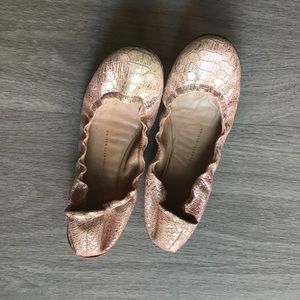 Giuseppe Zanotti Leather Ballet Flats PinkMetallic